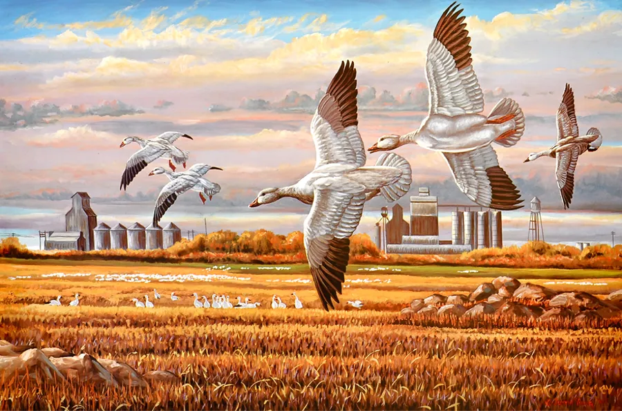 October Wing at Rock Lake — Painting by Justin I. Young
