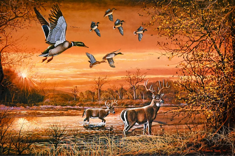 Sandbar Sunrise — Painting by Justin I. Young